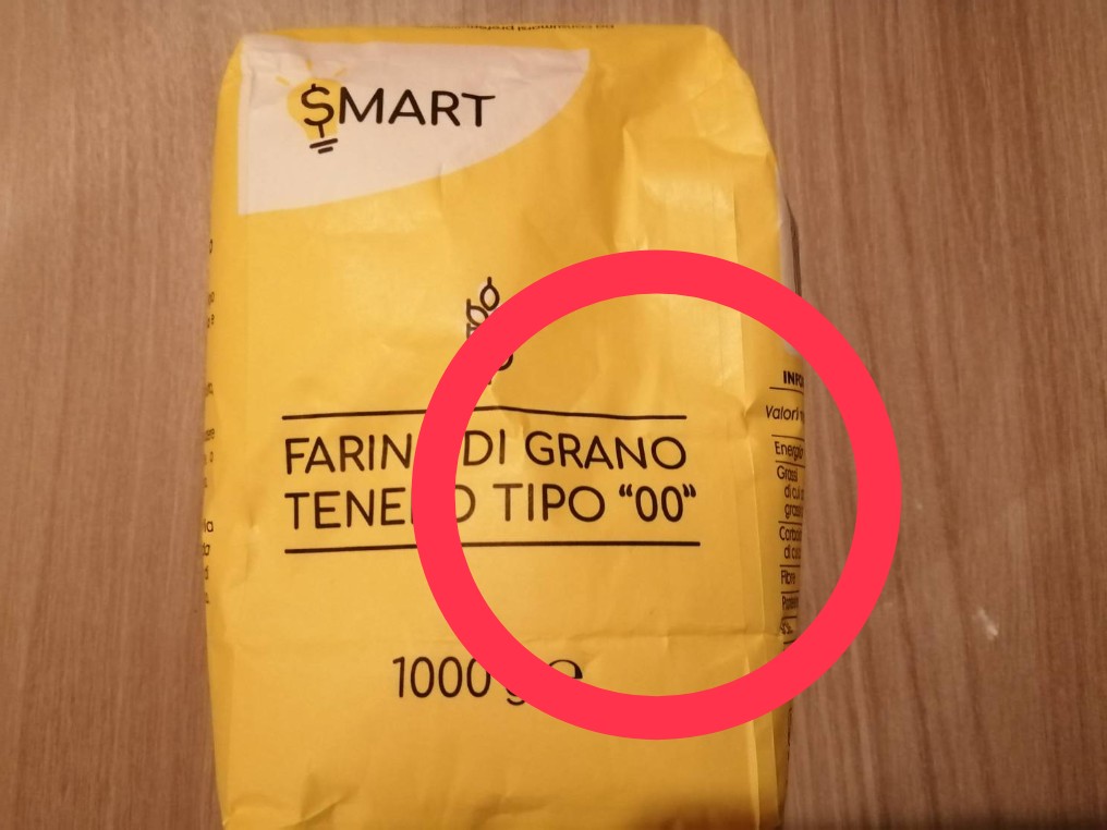 イタリアで売られている小麦粉に書かれている数字